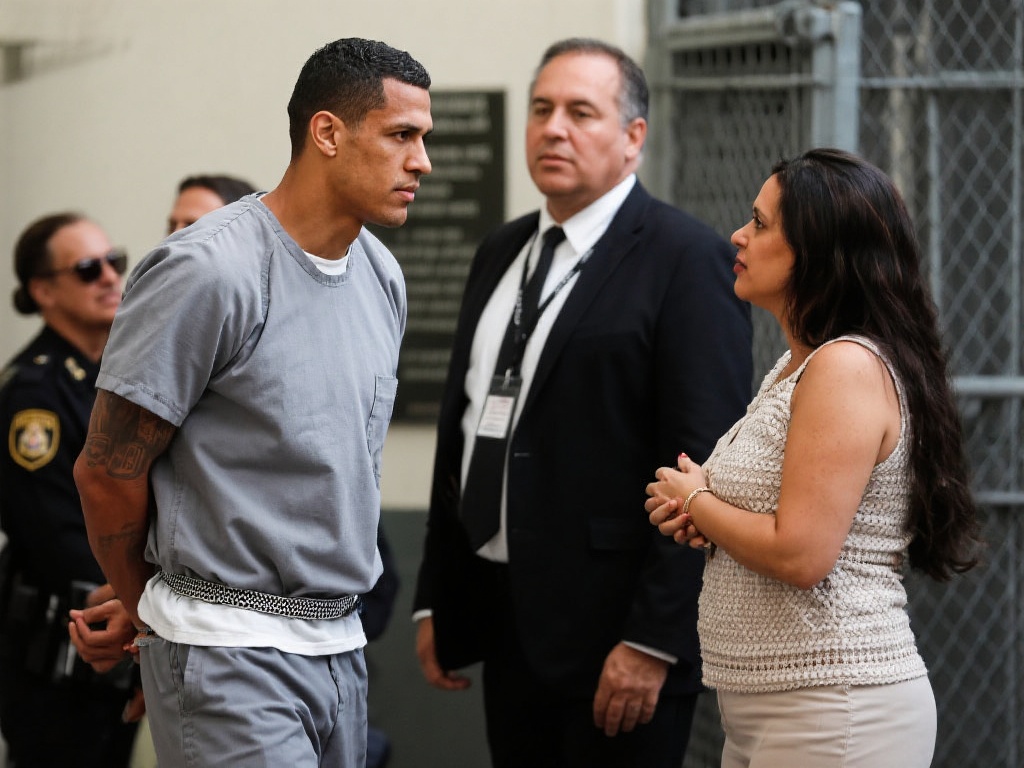 唉,幸福破灭!阿尔维斯保释出狱后,前妻登门探望 阿尔维斯通过律师团队积极申请保释,最终得